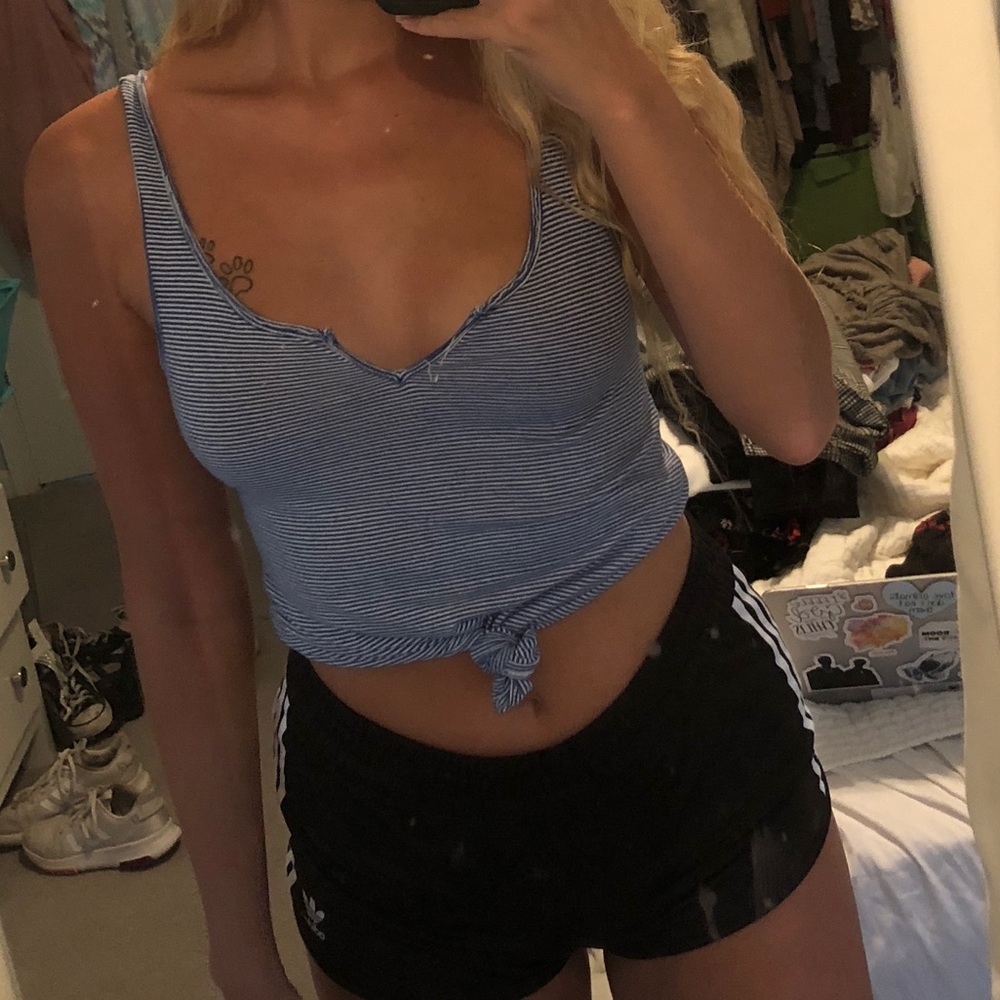 striped american eagle tank top